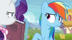 Size: 1920x1080 | Tagged: safe, derpibooru import, screencap, rainbow dash, rarity, the end in friend