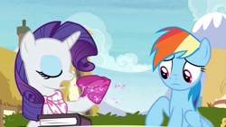 Size: 1920x1080 | Tagged: safe, derpibooru import, screencap, rainbow dash, rarity, the end in friend, boots, glitter boots, shoes