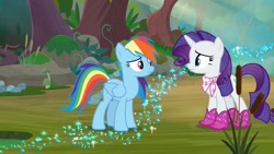 Size: 1920x1080 | Tagged: safe, derpibooru import, screencap, rainbow dash, rarity, the end in friend, boots, glitter boots, shoes