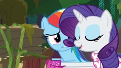 Size: 1920x1080 | Tagged: safe, derpibooru import, screencap, rainbow dash, rarity, the end in friend, boots, glitter boots, shoes