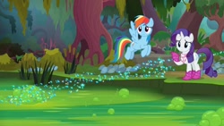 Size: 1920x1080 | Tagged: safe, derpibooru import, screencap, rainbow dash, rarity, the end in friend, boots, glitter boots, shoes