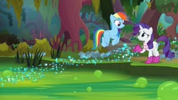 Size: 1920x1080 | Tagged: safe, derpibooru import, screencap, rainbow dash, rarity, the end in friend, boots, glitter boots, shoes