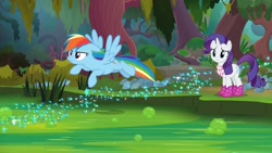 Size: 1920x1080 | Tagged: safe, derpibooru import, screencap, rainbow dash, rarity, the end in friend, boots, glitter boots, shoes