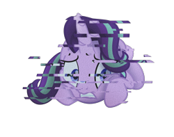 Size: 2421x1909 | Tagged: safe, artist:lincolnbrewsterfan, derpibooru import, starlight glimmer, unicorn, my little pony: the movie, student counsel, .svg available, anxiety, anxious, awake, behaving like a cat, cheek squish, concerned, curled up, error, female, film grain, glitch, looking at you, mare, movie accurate, night, scene interpretation, simple background, solo, squishy cheeks, svg, tail, tail wrap, transparent background, vector, worried