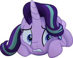Size: 1638x1320 | Tagged: safe, alternate version, artist:lincolnbrewsterfan, derpibooru import, starlight glimmer, unicorn, my little pony: the movie, student counsel, .svg available, awake, behaving like a cat, cheek squish, concerned, curled up, female, looking at you, mare, movie accurate, night, scene interpretation, simple background, solo, squishy cheeks, svg, tail, tail wrap, transparent background, vector, worried