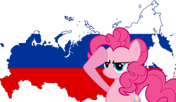 Size: 2000x1163 | Tagged: safe, artist:shitalloverhumanity, derpibooru import, pinkie pie, earth pony, pony, female, map, russia, salute, solo