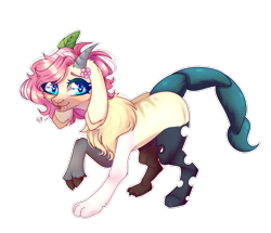 Size: 2680x2310 | Tagged: safe, artist:honeybbear, derpibooru import, oc, oc only, draconequus, :p, draconequus oc, fangs, flower, heart eyes, looking at you, simple background, solo, tongue, tongue out, transparent background, wingding eyes