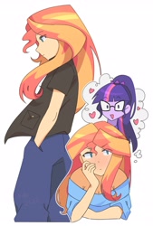 Size: 2133x3148 | Tagged: safe, artist:4phr0sd3l0s, derpibooru import, sci-twi, sunset shimmer, twilight sparkle, human, equestria girls, female, lesbian, scitwishimmer, shipping, sunsetsparkle