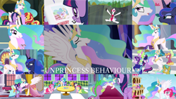 Size: 1280x722 | Tagged: safe, derpibooru import, edit, edited screencap, editor:quoterific, screencap, applejack, citrine spark, clever musings, cloudburst, daisy, fire flicker, fire quacker, flower wishes, fluttershy, gallus, pinkie pie, princess celestia, princess luna, rainbow dash, rarity, sandbar, spike, starlight glimmer, sunset shimmer, twilight sparkle, twilight sparkle (alicorn), unicorn twilight, alicorn, dragon, earth pony, griffon, pegasus, pony, unicorn, 2 4 6 greaaat, a bird in the hoof, better together, between dark and dawn, celestial advice, equestria girls, forgotten friendship, horse play, make new friends but keep discord, mmmystery on the friendship express, ponyville confidential, season 1, season 2, season 5, season 7, season 8, season 9, slice of life (episode), sparkle's seven, sweet and elite, the best night ever, applejack's hat, bag, butt, cake, cakelestia, clothes, cowboy hat, crown, cute, cutelestia, dress, eyes closed, female, feminism, food, friendship student, gala dress, hat, helmet, jewelry, male, mane seven, mane six, mare, nose in the air, open mouth, open smile, regalia, saddle bag, shrunken pupils, smiling, spread wings, stallion, that pony sure does love cakes, twibutt, twilight's castle, uvula, volumetric mouth, wall of tags, wings, zipline