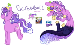 Size: 1280x772 | Tagged: safe, artist:computerstickman, derpibooru import, screwball, draconequus, pony, simple background, transparent background