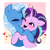 Size: 1962x1962 | Tagged: safe, artist:syrupyyy, derpibooru import, starlight glimmer, trixie, pony, unicorn, blushing, cute, diatrixes, duo, eyes closed, female, glimmerbetes, heart, hug, kiss on the cheek, kissing, lesbian, mare, one eye closed, open mouth, open smile, shipping, smiling, startrix, wink