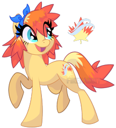 Size: 1675x1842 | Tagged: safe, artist:fotia-kouneli, derpibooru import, oc, oc:maple breeze, earth pony, pony, earth pony oc, female, magical lesbian spawn, offspring, open mouth, parent:applejack, parent:rainbow dash, parents:appledash, simple background, solo, transparent background, watermark