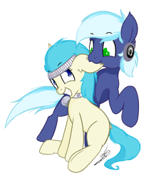 Size: 912x1074 | Tagged: safe, artist:hardlugia, derpibooru exclusive, derpibooru import, oc, oc:castel, oc:moonlight drop, pegasus, pony, 2022 community collab, biting, cute, derpibooru community collaboration, duo, ear bite, simple background, sitting, spa pony, standing, transparent background