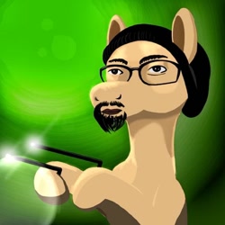 Size: 720x720 | Tagged: safe, artist:samueldavillo, derpibooru import, pony, ed caluog, facial hair, filipino, ghostbusters, glasses, paranormal activity, philippines, ponified