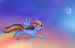 Size: 1600x1024 | Tagged: safe, artist:rainbowspine, derpibooru import, rainbow dash, flying, solo