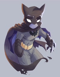 Size: 3232x4096 | Tagged: safe, artist:saxopi, derpibooru import, pony, semi-anthro, batman, ponified, solo