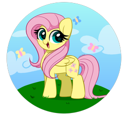 Size: 4662x4306 | Tagged: safe, artist:kittyrosie, derpibooru import, fluttershy, butterfly, pegasus, pony, blushing, cute, open mouth, shyabetes, simple background, starry eyes, transparent background, wingding eyes