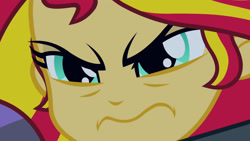 Size: 3410x1920 | Tagged: safe, derpibooru import, screencap, sunset shimmer, equestria girls, equestria girls (movie), close-up, clothes, female, high res, jacket, leather, leather jacket, night, solo, wavy mouth