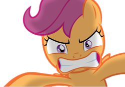 Size: 1000x691 | Tagged: safe, artist:jan, derpibooru import, edit, edited screencap, screencap, scootaloo, pegasus, pony, angry, ask the crusaders, background removed, female, filly, foal, looking at you, not a vector, simple background, solo, transparent background