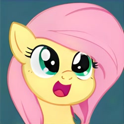 Size: 1024x1024 | Tagged: safe, artist:thisponydoesnotexist, derpibooru import, pegasus, pony, :d, cute, happy, neural network, open mouth, open smile, pink mane, smiling, solo