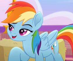 Size: 985x830 | Tagged: safe, derpibooru import, screencap, rainbow dash, pony, rainbow roadtrip, best pony, cute, dashabetes, solo