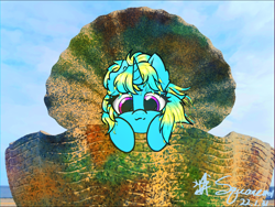 Size: 3648x2736 | Tagged: safe, artist:square#01, derpibooru import, oc, pony, unicorn, filter, looking at you, photo, sky, solo