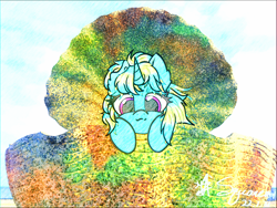 Size: 3648x2736 | Tagged: safe, artist:square#01, derpibooru import, oc, pony, unicorn, filter, looking at you, photo, sky, solo