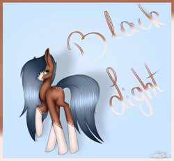 Size: 2545x2357 | Tagged: safe, artist:maneblue, derpibooru import, oc, oc only, earth pony, pony, coat markings, earth pony oc, raised hoof, raised leg, socks (coat marking), solo