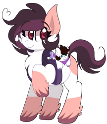 Size: 1549x1795 | Tagged: safe, artist:saveraedae, derpibooru import, oc, oc only, oc:savvy spice, earth pony, pony, 2022 community collab, clothes, derpibooru community collaboration, female, looking at you, mare, plushie, raised hoof, raised leg, simple background, solo, transparent background, unshorn fetlocks