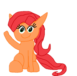 Size: 407x399 | Tagged: safe, artist:thegamerpainter, derpibooru import, oc, oc only, oc:pizzaslice, earth pony, pony, 2022 community collab, derpibooru community collaboration, simple background, sitting, solo, transparent background