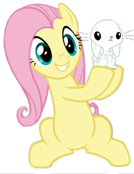 Size: 607x786 | Tagged: safe, derpibooru import, edit, edited screencap, editor:twilyisbestpone, screencap, angel bunny, fluttershy, pegasus, pony, rabbit, animal, background removed, simple background, transparent background