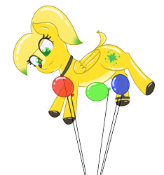 Size: 1721x1842 | Tagged: safe, artist:eyeburn, derpibooru import, oc, oc:mia mesa, deer, inflatable pony, balloon, balloon pony, collar, inflatable, simple background, transparent background