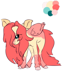 Size: 3140x3655 | Tagged: safe, artist:honeypupdragon, derpibooru import, oc, oc only, oc:nectarine bloom, pegasus, pony, coat markings, color palette, female, filly, foal, hair over one eye, hoof fluff, offspring, parent:big macintosh, parent:fluttershy, parents:fluttermac, pegasus oc, simple background, solo, transparent background