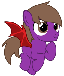 Size: 2970x3480 | Tagged: safe, artist:strategypony, derpibooru import, oc, oc only, oc:fruity fangs, bat pony, bat pony oc, blank flank, colt, flying, foal, male, red wings, simple background, transparent background, wings