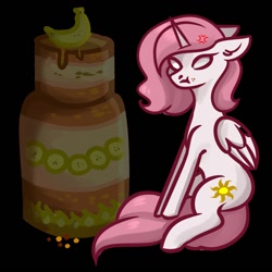 Size: 1200x1200 | Tagged: safe, artist:ske, derpibooru import, princess celestia, alicorn, pony, cake, food, princess molestia, sticker