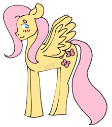 Size: 375x425 | Tagged: safe, artist:samble, derpibooru import, fluttershy, ears, floppy ears, lowres, simple background, transparent background, watermark