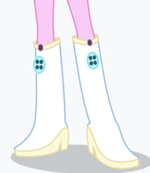 Size: 591x679 | Tagged: safe, artist:punzil504, derpibooru import, suri polomare, equestria girls, boots, caption, female, head out of frame, high heel boots, legs, pictures of legs, shadow, shoes, simple background, solo, text, white background