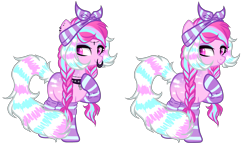 Size: 4000x2400 | Tagged: safe, artist:kyannepopys, derpibooru import, oc, oc only, earth pony, pony, base used, clothes, duo, earth pony oc, hoof on chest, nose piercing, nose ring, piercing, raised hoof, raised leg, simple background, smiling, socks, striped socks, transparent background