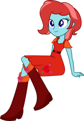 Size: 1024x1476 | Tagged: safe, artist:mixiepie, derpibooru import, oc, oc:charming heart, equestria girls, boots, high heel boots, shoes, simple background, solo, transparent background