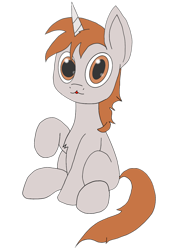 Size: 1640x2360 | Tagged: safe, artist:megavasiliy007, derpibooru import, oc, oc only, oc:darkmind, pony, unicorn, 2022 community collab, blind, derpibooru community collaboration, horn, looking at you, simple background, sitting, transparent background