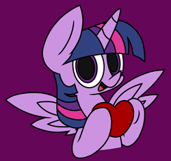 Size: 2214x2085 | Tagged: safe, artist:derpyalex2, derpibooru import, twilight sparkle, twilight sparkle (alicorn), alicorn, pony, cute, female, happy, heart, looking at you, mare, no catchlights, smiling