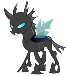 Size: 2316x2589 | Tagged: safe, artist:darkestdragonking, derpibooru import, changeling, high res, simple background, solo, transparent background, vector