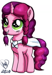 Size: 1477x2110 | Tagged: safe, artist:littlest_newt, derpibooru import, oc, oc:marker pony, pony, unicorn, 4chan, female, filly, foal, solo