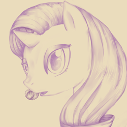 Size: 6000x6000 | Tagged: safe, artist:lawliet13, derpibooru import, rarity, pony, unicorn, absurd resolution, bust, female, mare, monochrome, simple background, solo, yellow background