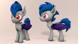 Size: 1920x1080 | Tagged: safe, artist:whiteskypony, derpibooru import, oc, oc:bluestart, bat pony, 3d, male, solo, stallion