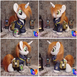 Size: 2560x2560 | Tagged: safe, artist:1stastrastudio, derpibooru import, oc, oc:littlepip, pony, unicorn, fallout equestria, irl, photo, plushie, solo