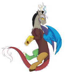 Size: 2031x2410 | Tagged: safe, artist:shamy-crist, derpibooru import, discord, draconequus, high res, looking at you, male, simple background, smiling, smiling at you, solo, transparent background, vector