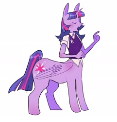 Size: 2000x2078 | Tagged: safe, artist:stevetwisp, derpibooru import, twilight sparkle, twilight sparkle (alicorn), alicorn, centaur, centaurified, solo, species swap