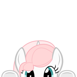 Size: 400x400 | Tagged: source needed, useless source url, safe, artist:mrkat7214, derpibooru import, oc, oc only, oc:sweetheart, pony, unicorn, commission, cute, female, peek, peeking, pink hair, simple background, solo, transparent background