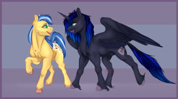 Size: 1280x712 | Tagged: safe, artist:copshop, derpibooru import, oc, oc only, alicorn, earth pony, pony, male, stallion